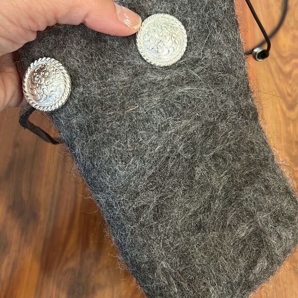 NWT Linda Davis Studio and felted alpaca handbag Crossbody bag pouch artisan sou - Picture 3 of 6